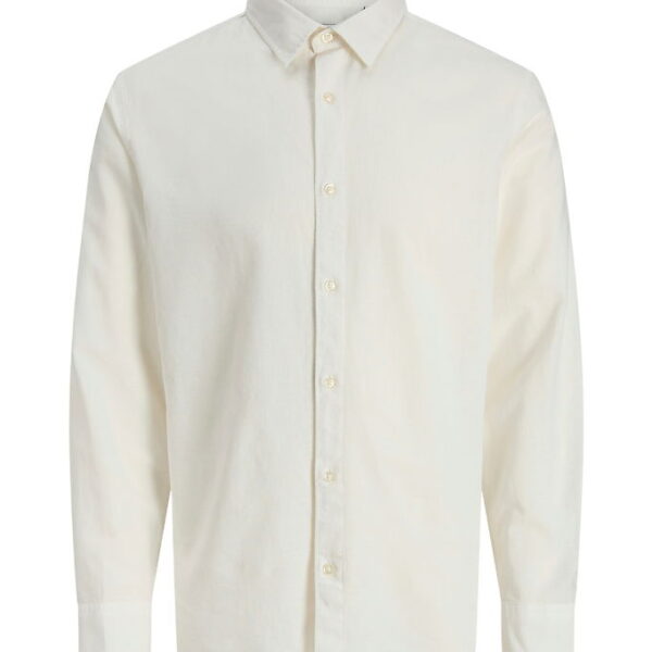 Jack & Jones Skjorte - Bomuld/Hør - JjeBreeze - Hvid