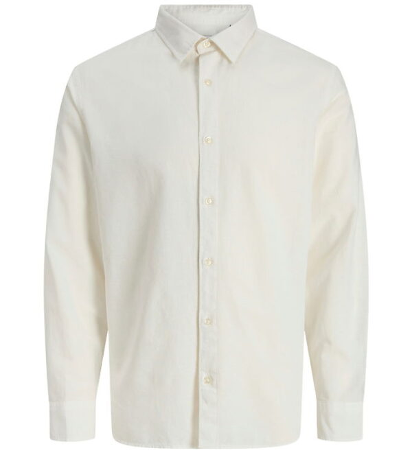 Jack & Jones Skjorte - Bomuld/Hør - JjeBreeze - Hvid