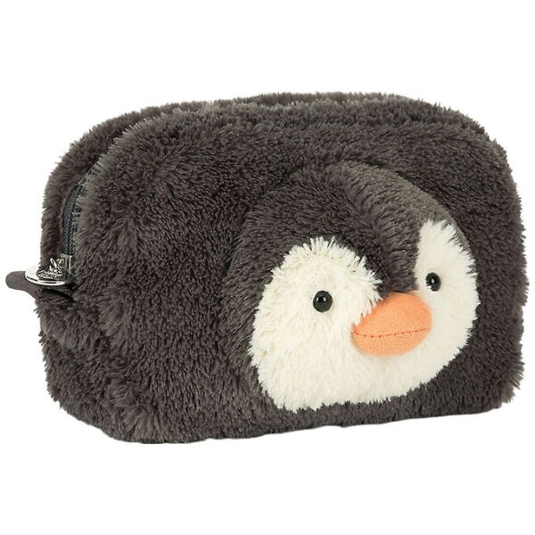 Jellycat Taske - 13x19 cm - Peanut Penguin Pouch - Grå