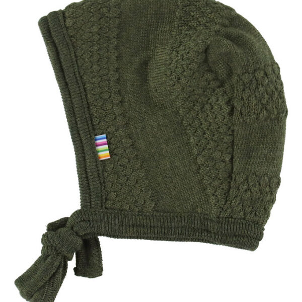 Joha Babyhjelm - Uld - Strik - Mos Grøn