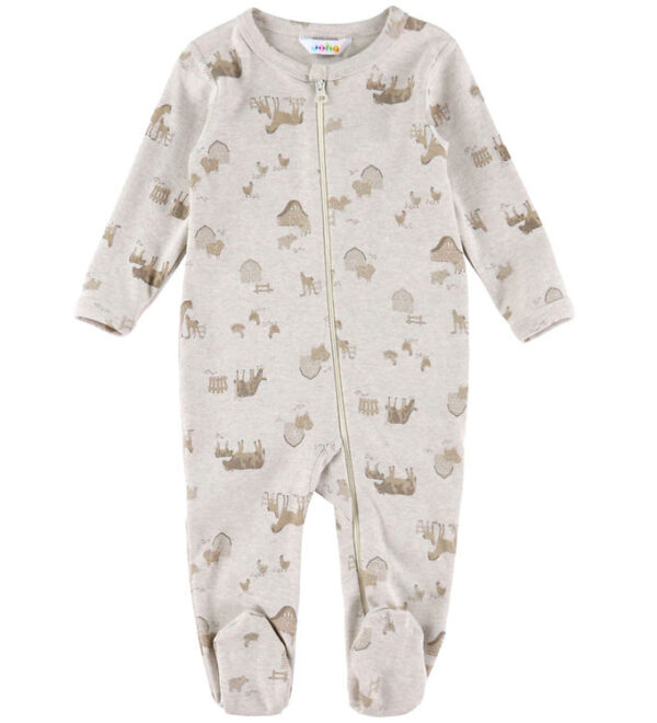 Joha Heldragt - Lys Beige m. Bondegårdsdyr Joha Heldragt - Lys Beige m. Bondegårdsdyr