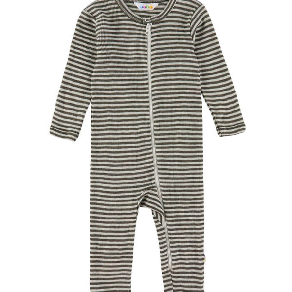 Joha Heldragt - Uld/Silke - Rib - Mørkebrun/Stribet