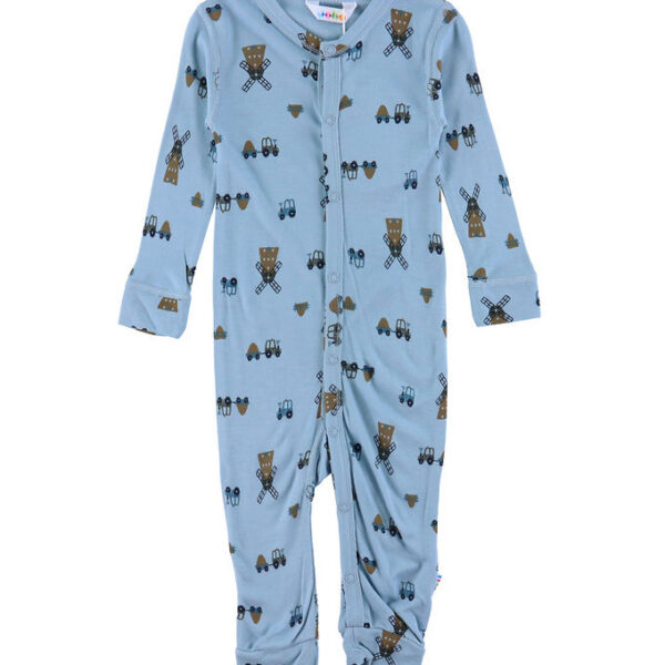 Joha Heldragt - Viskose/Bambus - Blå m. Vindmølle