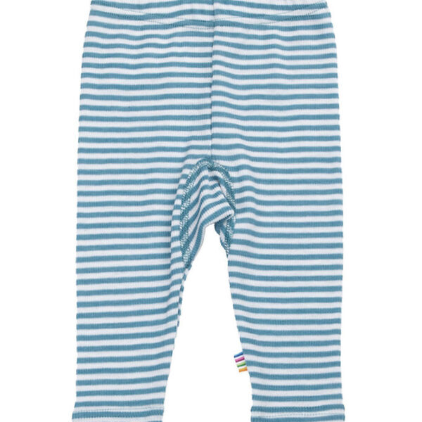 Joha Leggings - Rib - Uld/Silke - Off White/Blå