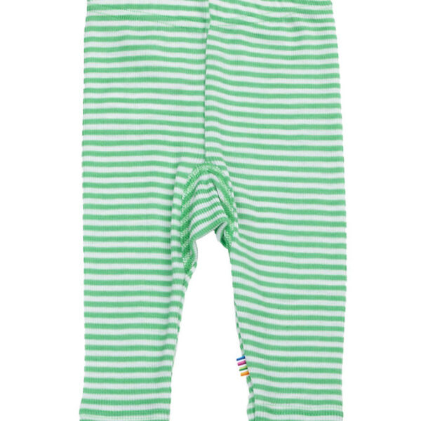 Joha Leggings - Rib - Uld/Silke - Off White/Grøn