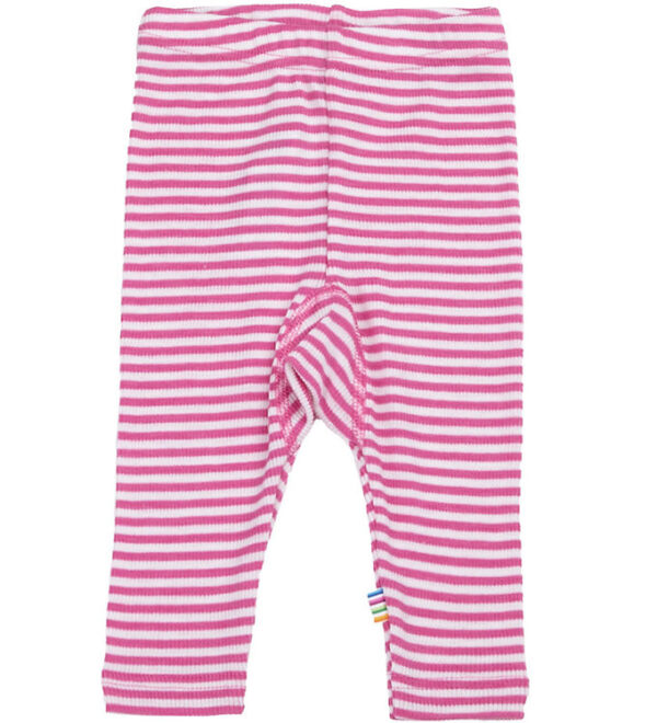 Joha Leggings - Rib - Uld/Silke - Off White/Pink Joha Leggings - Rib - Uld/Silke - Off White/Pink