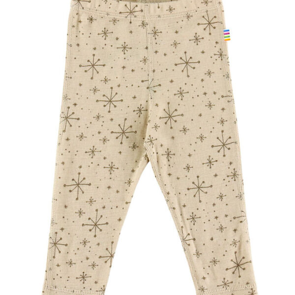 Joha Leggings - Uld - Beige m. Stjerner