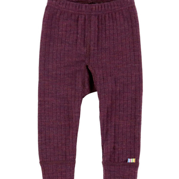 Joha Leggings - Uld - Rib - Blomme