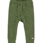 Joha Leggings - Uld - Rib - Mørk Oliven