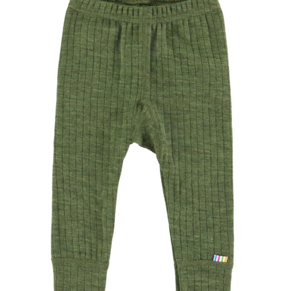 Joha Leggings - Uld - Rib - Mørk Oliven