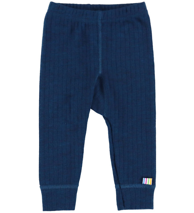 Joha Leggings - Uld - Rib - Mørk Turkis