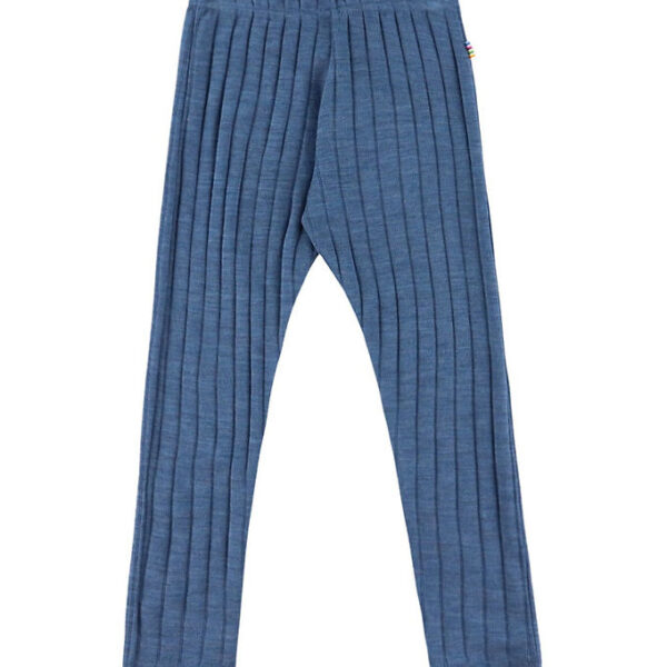 Joha Leggings - Uld/Silke - Rib - Blå