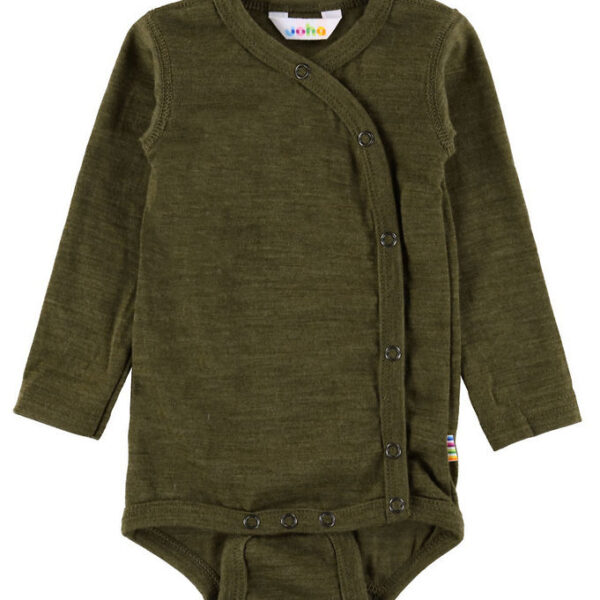 Joha Slå-Om Body l/æ - Uld - Mos Grøn