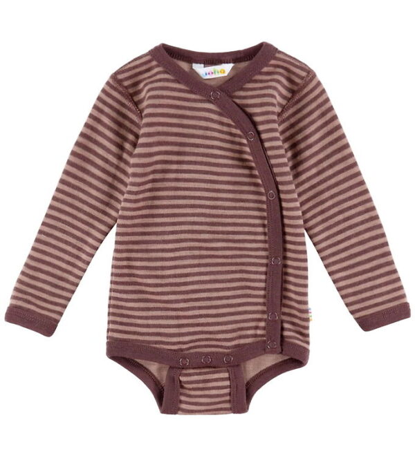 Joha Slå-Om Body l/æ - Uld - Rose m. Striber