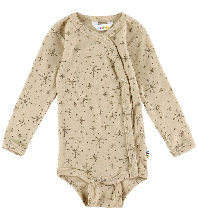 Joha Slå-om Body l/æ - Uld - Beige m. Stjerner