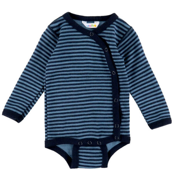 Joha Slå-om Body l/æ - Uld - Blå m. Striber