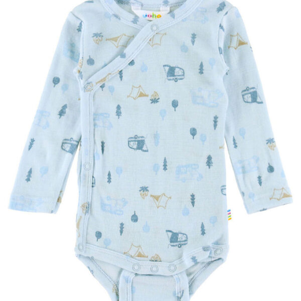 Joha Slå-om Body l/æ - Uld - Lyseblå m. Camping
