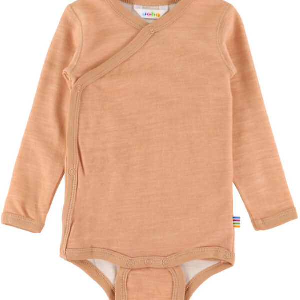 Joha Slå-om Body l/æ - Uld/Bambus - Fersken