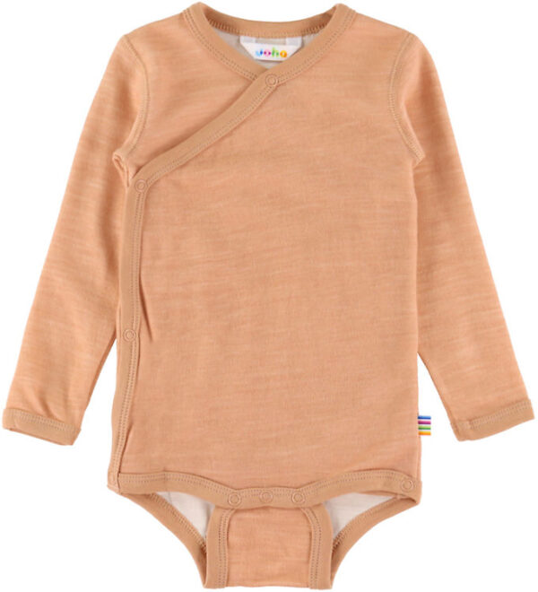 Joha Slå-om Body l/æ - Uld/Bambus - Fersken