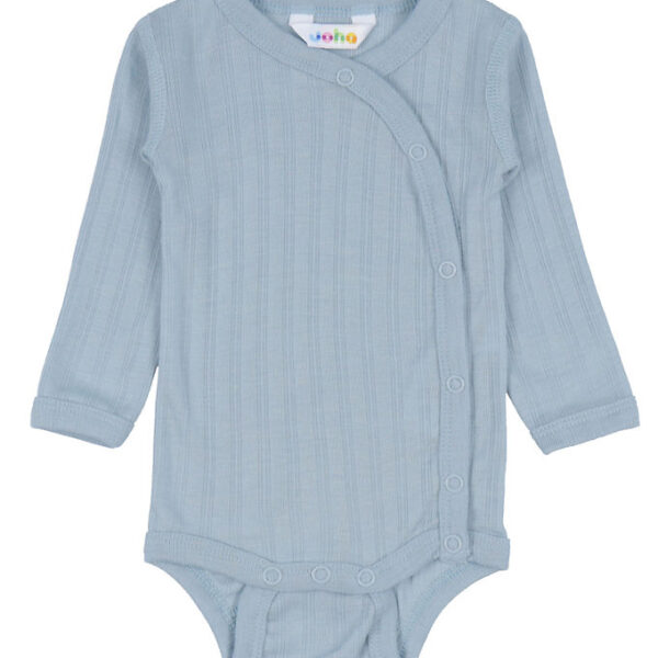 Joha Slå-om Body l/æ - Uld/Silke - Støvet Blå