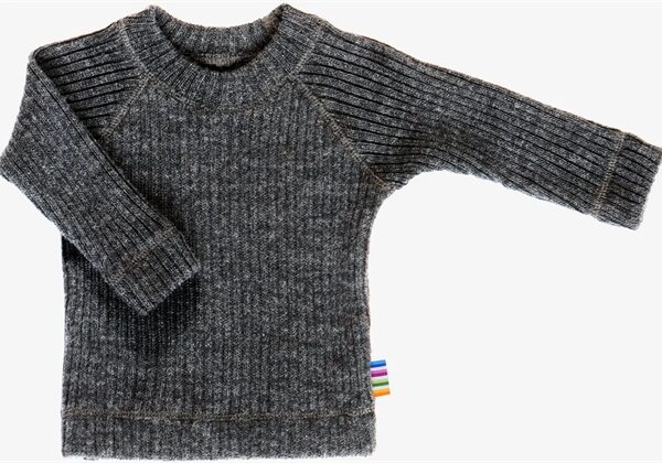 Joha Uld Bluse - Rib Strik - Mørkegrå