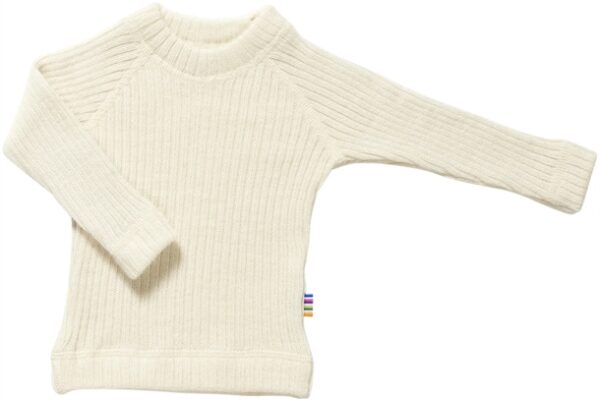 Joha Uld Bluse Rib Strik Natur Joha Uld Bluse Rib Strik Natur