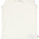 Joha uld-silke undertrøje - Pointelle - hvid