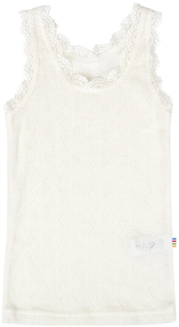 Joha uld-silke undertrøje - Pointelle - hvid Joha uld-silke undertrøje - Pointelle - hvid