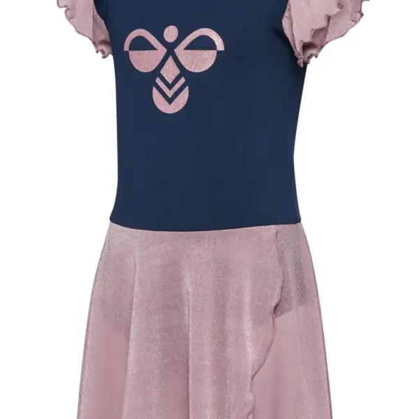 Jr Mix Glitter Kjole - Black iris - 140