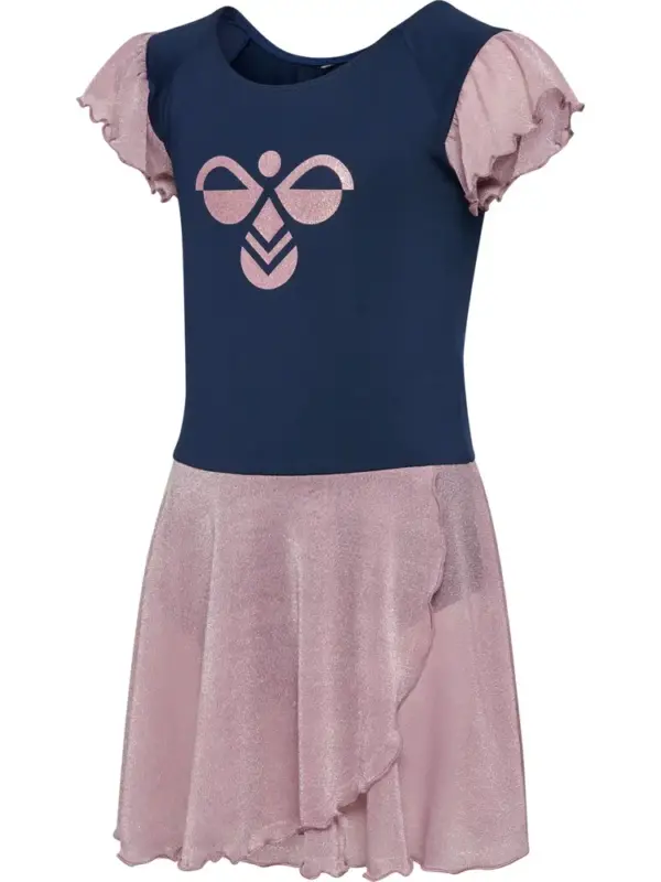 Jr Mix Glitter Kjole - Black iris - 140