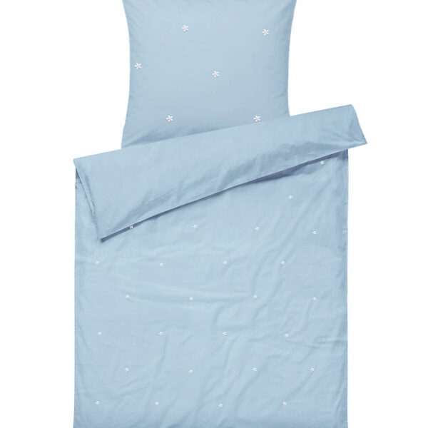 Juna Sengetøj - Baby - Daisy - Lyseblå m. Blomster