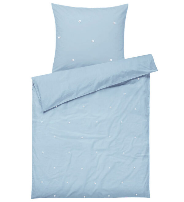 Juna Sengetøj - Baby - Daisy - Lyseblå m. Blomster