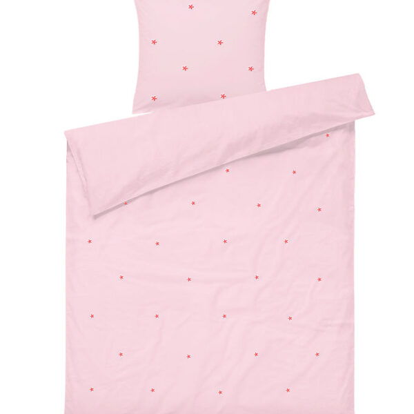 Juna Sengetøj - Daisy - Junior - Pink/Rød