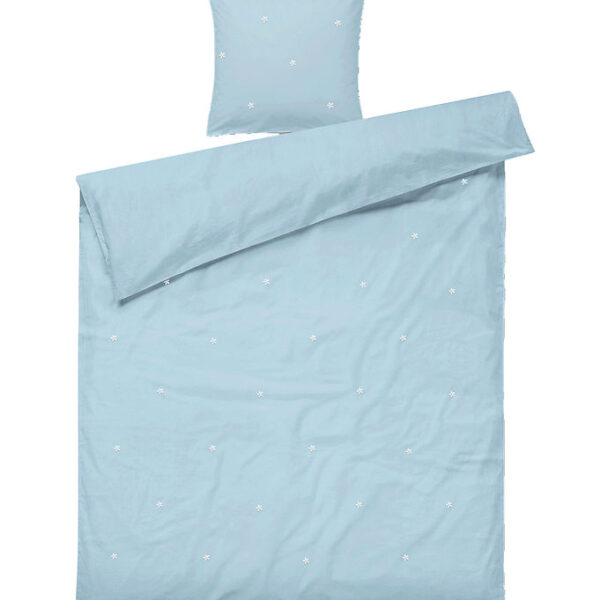 Juna Sengetøj - Voksen - Daisy - Lyseblå m. Blomster