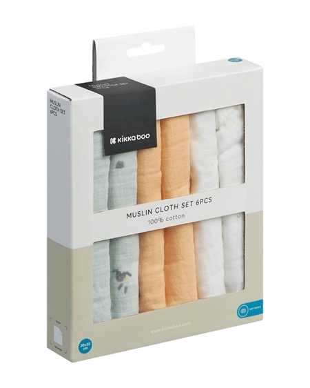 KIKKABOO 6-Pak Musselin Stofbleer Sleepy Sheep