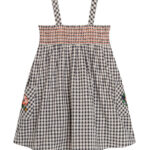 Kenzo Kjole - Creme/Gråternet m. Blomst