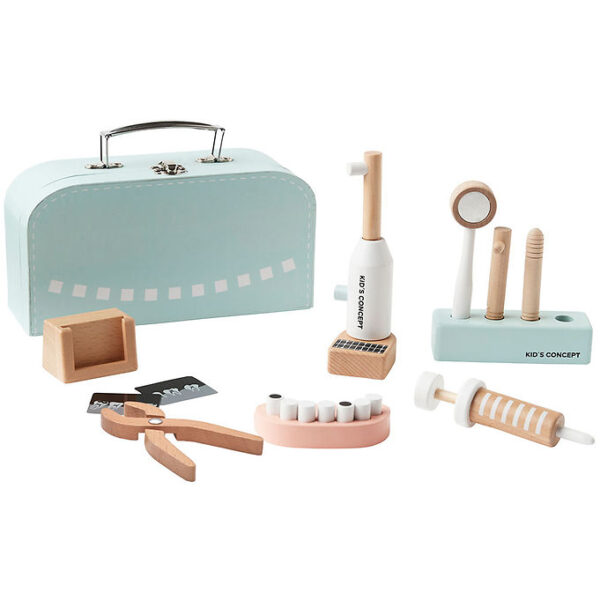 Kids Concept Trælegetøj - Tandlægesæt m. Kuffert - Træ Kids Concept Trælegetøj - Tandlægesæt m. Kuffert - Træ