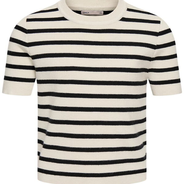 Kids Only T-shirt - Strik - KogFie - Cloud Dancer/Black