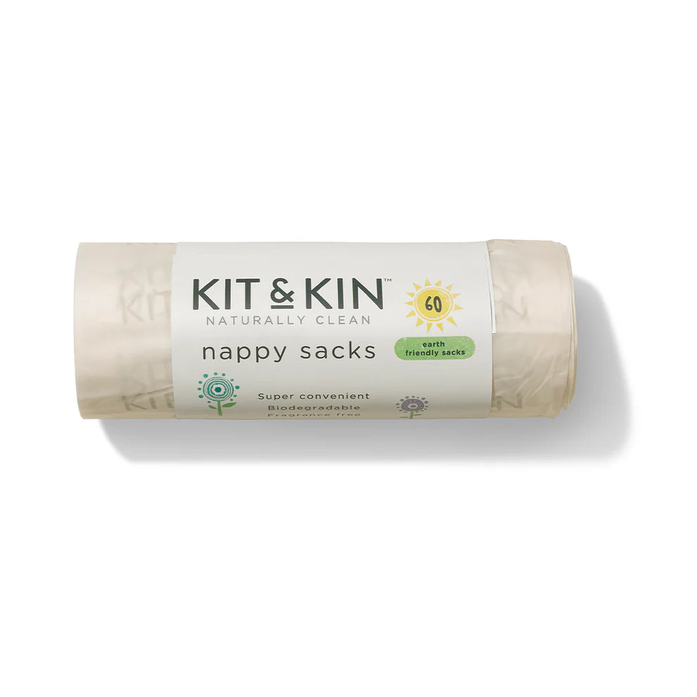 Kit & Kin Biologisk Nedbrydelige Bleposer, (60 Stk)