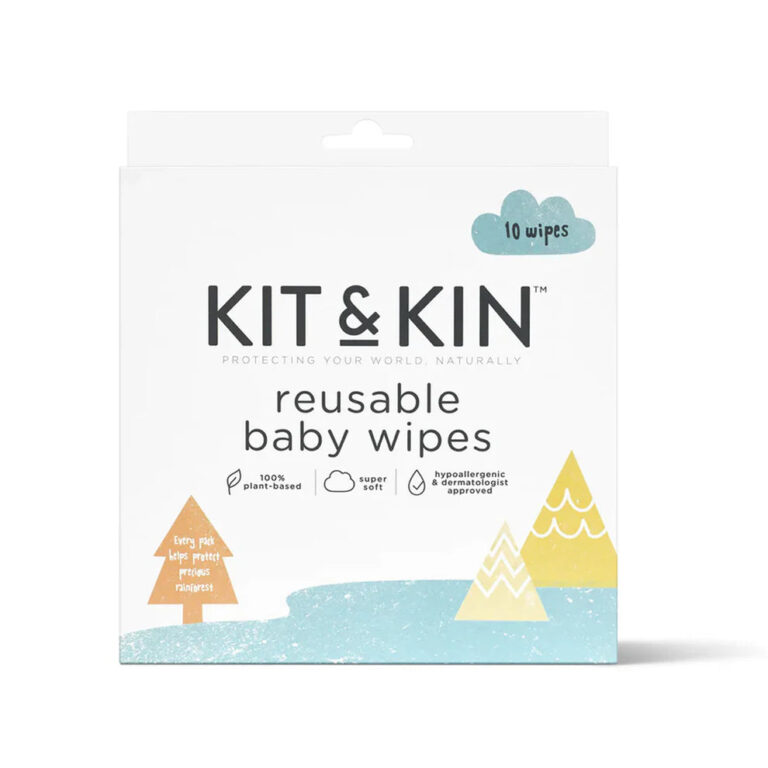 Kit & Kin Genanvendelige Babyservietter, 10 Stk