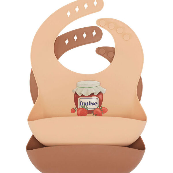 Konges Sløjd Hagesmække - Silikone - 2-pak - Fraise