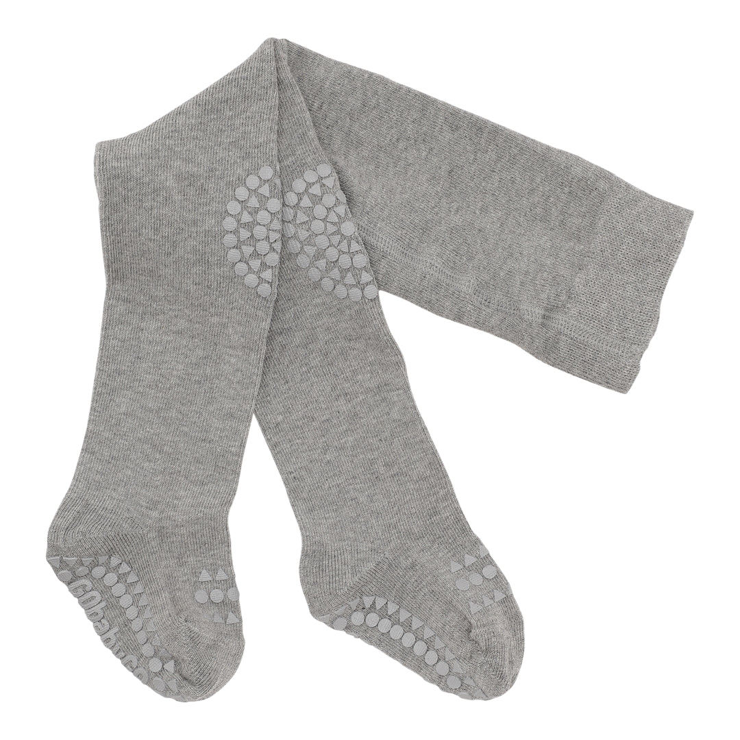 Kravle Strømpebukser - Grey Melan - 12-18 Mdr