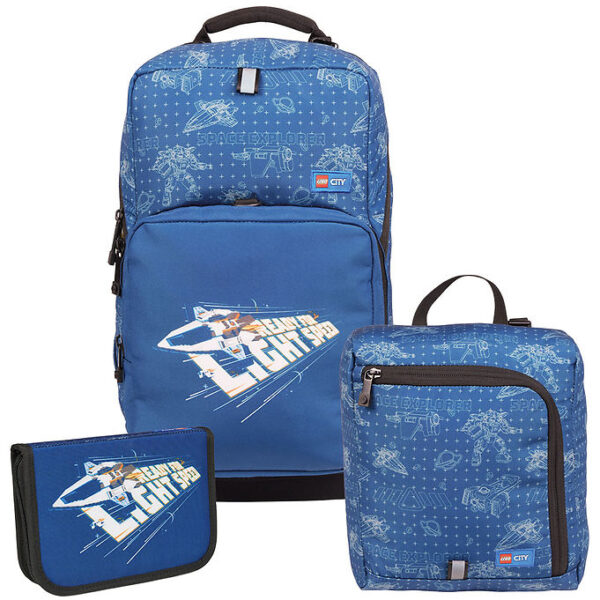 LEGO® City Skoletaskesæt - Space Explorer - 20,5 L - Blå LEGO® City Skoletaskesæt - Space Explorer - 20,5 L - Blå