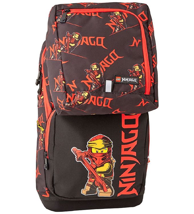 LEGO® Ninjago Skoletaske m. Gymnastiktaske - Optimo - Sort/Rød LEGO® Ninjago Skoletaske m. Gymnastiktaske - Optimo - Sort/Rød