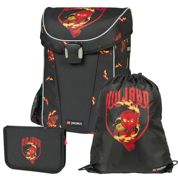 LEGOÂ® Ninjago Skoletaskesæt - Easy Light - Kai - Sort