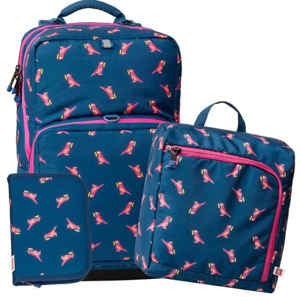 LEGOÂ® Skoletaske m. Gymnastikpose/Penalhus - Parrot - Blå