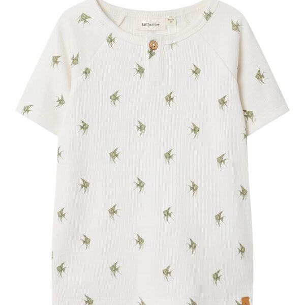 LIL ATELIER Rib T-shirt Lavo Coconut Milk Fish