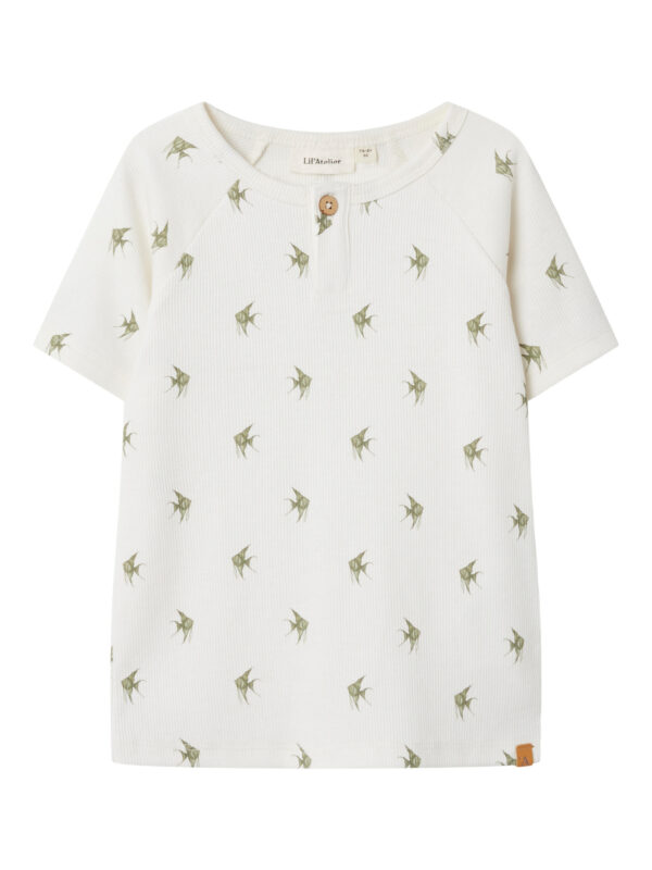 LIL ATELIER Rib T-shirt Lavo Coconut Milk Fish