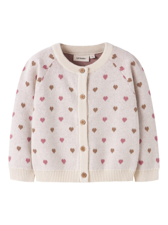 LIL ATELIER Strik Cardigan Saran Turtledove Sepia Tint