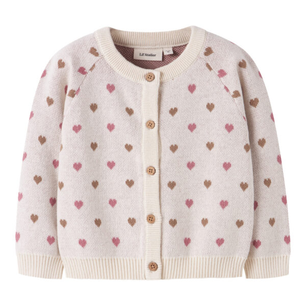 LIL ATELIER Strik Cardigan Saran Turtledove Sepia Tint